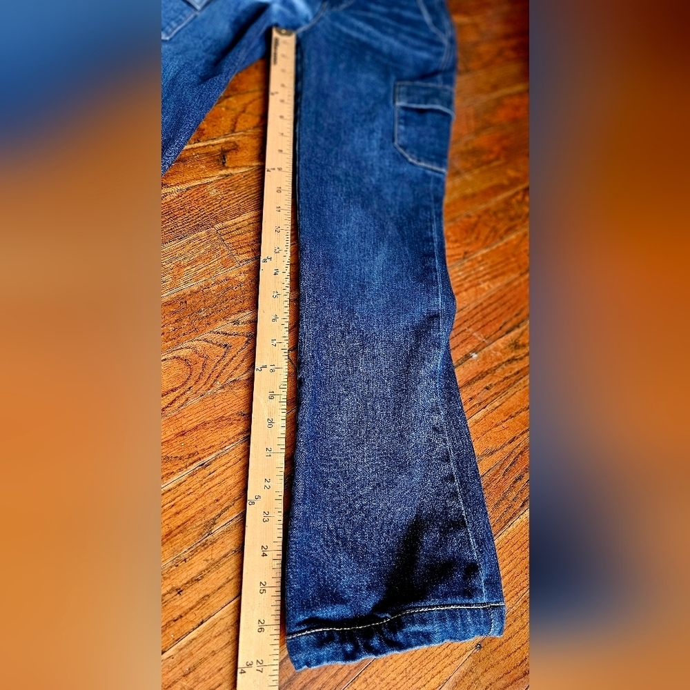 PAIGE Blue Flare Wide Leg Jeans - Picture 9 of 10